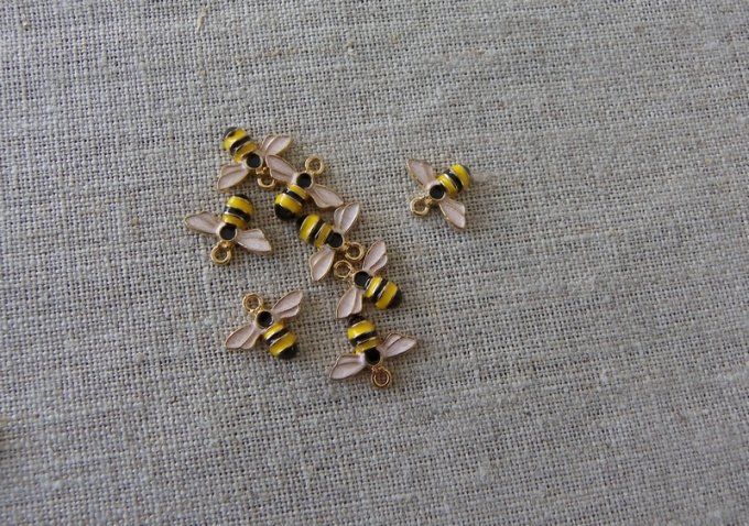 sachet pochon sac dragées vichy jaune abeille
