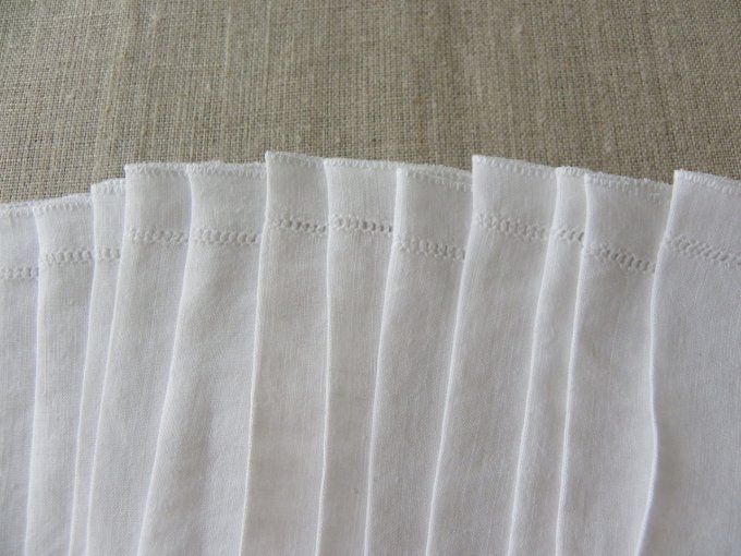 15 Pochons sachets sac à lavande vide blanc lin ancien FIN avec broderie tissu recyclé upcyclé