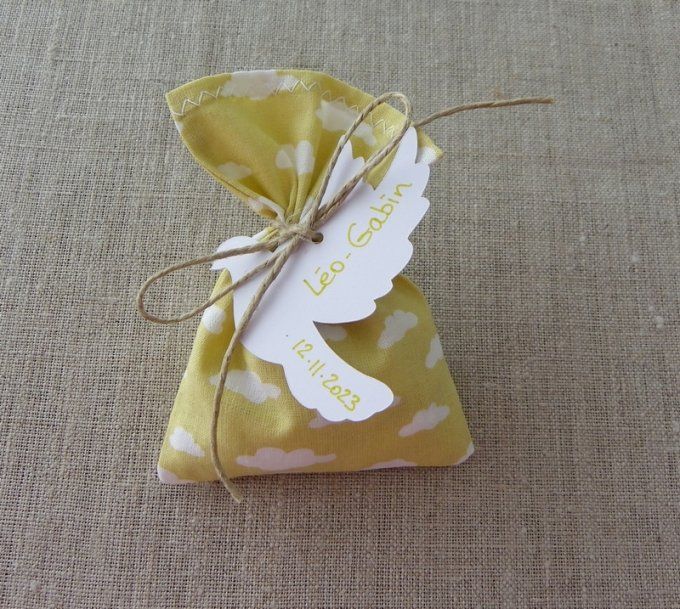Lot de 10 étiquettes colombes blanc à remplir