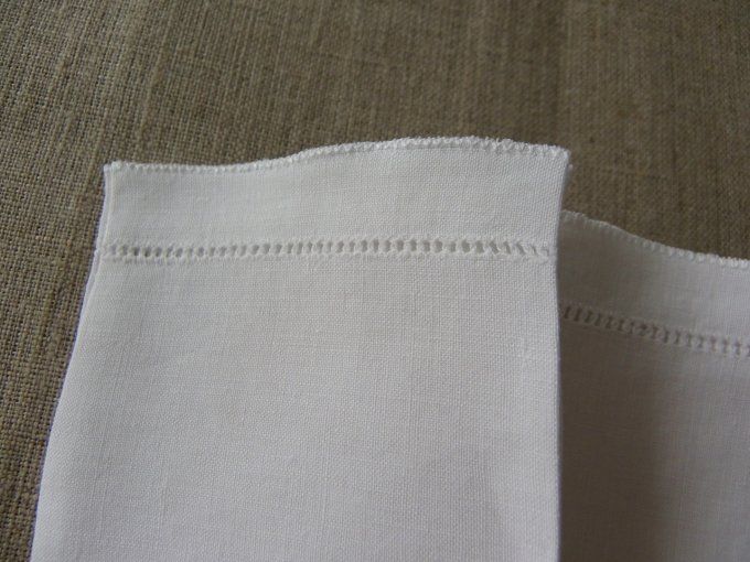 15 Pochons sachets sac à lavande vide blanc lin ancien FIN avec broderie tissu recyclé upcyclé