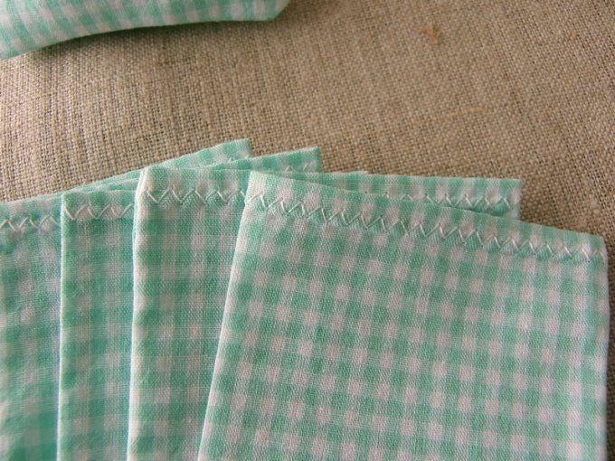 sachet pochon sac dragées vichy vert libellule