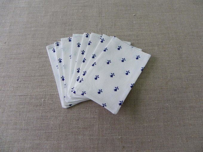 sachets sac pochon ballotin dragées baptême bretagne breton bleu marine blanc cassé hermine