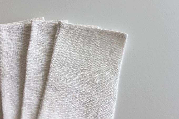 Pochons dragées blanc baptême mariage lin ancien rustique