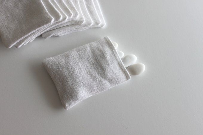 Pochons dragées blanc baptême communion lin ancien
